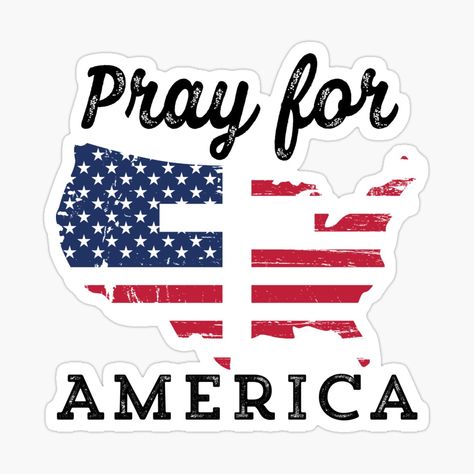 Get my art printed on awesome products. Support me at Redbubble #RBandME: https://www.redbubble.com/i/sticker/God-Bless-America-Pray-for-America-by-HomesteadFamCo/61936009.JCQM3?asc=u Pray For America United States, Pray For America, Digital Art Printables, Awesome Quotes, God Bless America, God Bless, Funny Stickers, The North Face Logo, Retail Logos