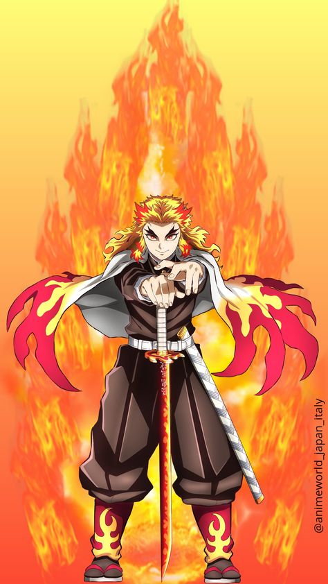 Rengoku Demon Slayer Rengoku Demon, Art Competition Ideas, Set Your Heart Ablaze, Anime Canvas Painting, Manga Tattoo, Naruto Sketch Drawing, Naruto Sketch, Best Anime Drawings, Anime Drawing Books