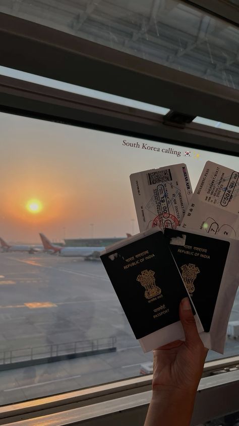 #FlightTicketPhotoIdeas  #Flight_Ticket_Photo_Ideas Indian Passport With Tickets, Indian Passport Picture, Airport Story, Airport Tickets, Travel Instagram Ideas, Vision Board Themes, Travel Pose, Passport Pictures, Airport Pictures