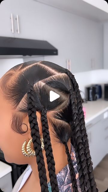 Knotless Box Braids Jumbo, Large Knotless Box Braids, Jumbo Knotless Box Braids, Large Knotless Braids, Large Knotless, Braids Color, Knotless Box Braids, Jumbo Box Braids, Knotless Braids