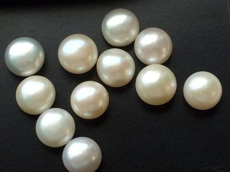 WHOLESALE Lot, 20 Pcs Pearls - Ivory Pearls, Natural Fresh Water Pearl Cabochons, Natural Pearls, Lo Loose Pearls, Diamond Quartz, Ivory Pearl, Fresh Water Pearl, Grey Diamond, How To Make Necklaces, Rough Diamond, Garnet Gemstone, Heart Beads