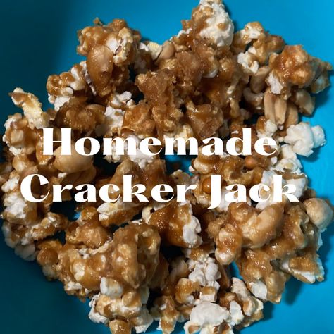 Homemade Cracker Jack (Easy Caramel Corn) Cracker Jack Popcorn Recipe, Easy Caramel Corn, Easy Caramel Popcorn, Caramel Corn Easy, Walnut Fudge Recipe, English Toffee Recipe, Walnut Fudge, Easy Caramel, Homemade Crackers