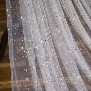 Sparkling Wedding Veils, Embellished Wedding Veil, Veil Glitter, Champagne Veil, Glitter Veil, Gold Veil, Long Wedding Veil, Starry Wedding, Cage Veil