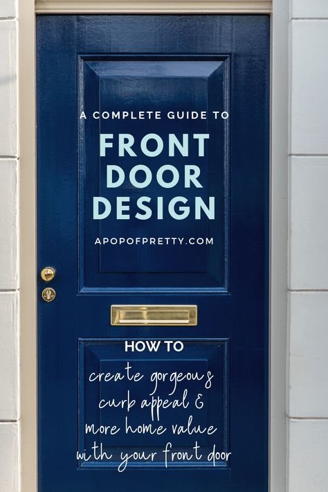 How to choose the right front door for your home. What style door is right for your home? What material should you choose (steel, wood, fibreglass, etc.), what colour should paint it, and more. Door Color Ideas, Craftsman Home Exterior, Craftsman Front Doors, Pretty Home Decor, Best Front Doors, Front Door Styles, Blue Front Door, Blue Doors, Craftsman Door