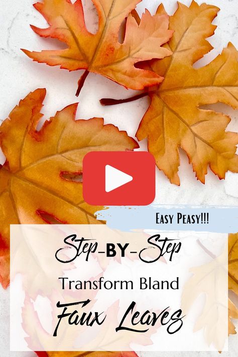 Don't change your style to the artificial leaves available, Change the LEAVES to Your Style! Learn how to color fall leaves & faux flowers with watercolor paints! 🖌️🎨 Get creative, make the leaves and florals you dream of for your colorful world and style. Ready to craft your masterpiece? Visit the YouTube video or blog post for all the details! How To Paint Fall Leaves, Flowers With Watercolor, Change Your Style, Artificial Leaves, Faux Leaf, Colorful World, Artificial Leaf, Watercolor Paints, Seasonal Crafts