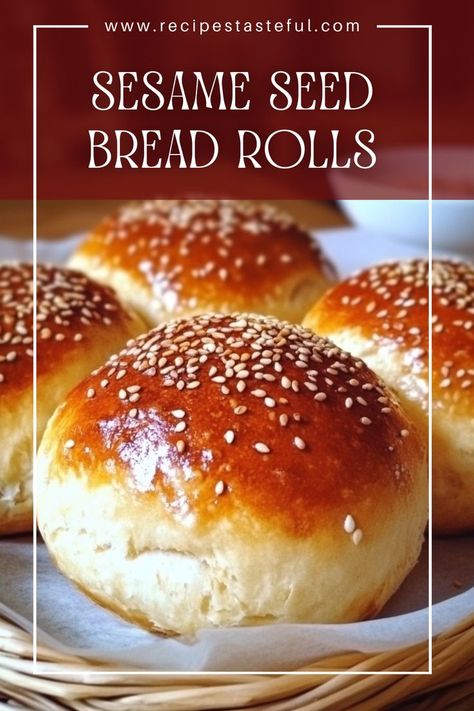 These fluffy sesame seed bread rolls are a delightful addition to any meal. With a soft texture and a buttery, nutty flavor from the sesame seeds, they are perfect for sandwiches, served with soups, or enjoyed on their own. Sesame Bread, Fluffy Rolls, Bread Rolls Recipe, Seed Bread, Sesame Seed, Sandwich Bread, Bread Rolls, Family Favorites, Puff Pastry