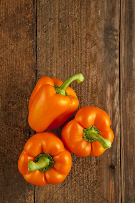 Bell Pepper Aesthetic, Bell Peppers Aesthetic, Orange Pepper, Orange Bell Pepper, Orange Vegetables, Orange Peppers, Sweet Bell Peppers, Copic Marker Art, Earth Tone Color