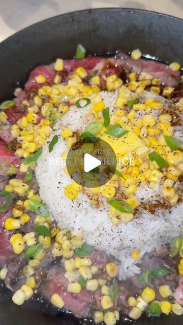 Lily Huynh on Instagram: "Let’s make PEPPER LUNCH at home (super easy beef pepper rice)! 🍚🥩🔥  Ingredients: 250g thinly sliced beef  1 bowl cooked rice 1/2 brown onion 1/4 cup sweet corn 1 tbsp butter 1 tsp black pepper 1 green onion stalk  Sauce: 2 tbsp soy sauce 1 tbsp oyster sauce 1 tbsp honey 2 cloves garlic 1 tsp black pepper  #pepperlunch #beefpepperrice #pepperrice #cooking #recipe #easyrecipe" Pepper Lunch Recipe, Beef Pepper Rice, Pepper Lunch, Pepper Rice, Lunch At Home, Cooked Rice, Rice Ingredients, Lunch Recipe, Oyster Sauce