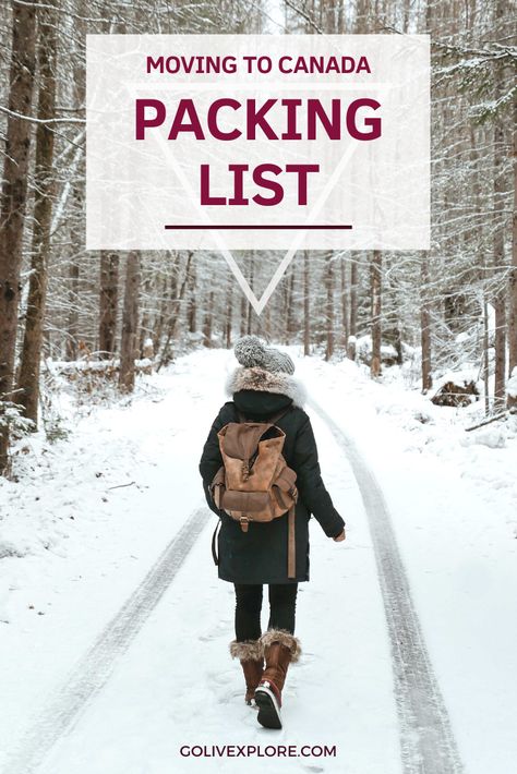 A checklist of what to pack for moving to Canada, including essential documents, useful things to have when you arrive and what clothes you might need. What To Pack For Moving, Canada Winter Fashion, Pack For Moving, Canada Packing List, Moving List, What To Pack For Vacation, Moving To Toronto, Canada Clothes, Amazon Work From Home