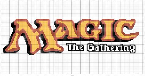 Magic The Gathering Crochet Pattern, Magic The Gathering Embroidery, Magic The Gathering Pixel Art, Magic The Gathering Cross Stitch, Perler Sprites, Asexual Humor, Stitch Fiddle, Cross Stitch Pattern Maker, Easy Perler Beads Ideas