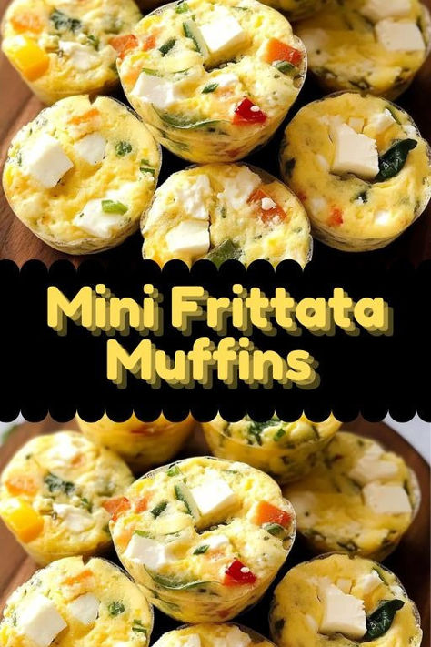 Start your day off right with these delicious and nutritious mini frittatas! Packed with protein and veggies, they're the perfect grab-and-go breakfast or a healthy snack. Get the recipe now and make your mornings easier! #breakfast #minifrittata #healthy #protein #easyrecipe food recipe #breakfast #minifrittata #healthy #protein #quickandeasy Mini Frittata Recipes, Fritata Recipe, Frittata Recipes Breakfast, Garden Vegetable Recipes, Frittata Muffins, Mini Frittatas, Spinach Muffins, Mini Frittata, Quick And Healthy Breakfast