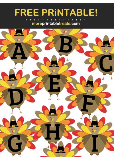 Free Printable Thanksgiving Turkey Alphabet Thanksgiving Alphabet Letters, Thanksgiving Banner Printable Free, Turkey Name Tags, Turkey Alphabet, Turkey Cards, Thanksgiving Fonts, Thanksgiving Name Cards, Thanksgiving Alphabet, Thanksgiving Literacy