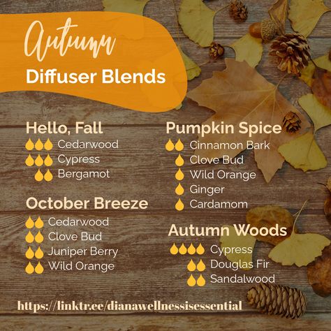 Air Diffuser Blends, Doterra Fall Diffuser Blends, Autumn Diffuser Blends, Air Diffuser, Essential Oil Candle Blends, Essential Oil Chart, Fall Diffuser Blends, Aromatherapy Recipes, Doterra Diffuser Blends