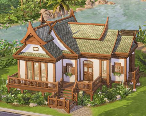 Small Rental located in Tomarang ⛩️ | noCC #forrent #thesimsforrent 🏷️: @ea @thesims #sccregram #thesims #sims #eacreatornetwork… | Instagram Sims 4 Tomarang Build, Tomarang House The Sims 4, Sims 4 Tomarang House, Sims 4 Tomarang, Ts4 Builds, Sims Finds, Sims Gameplay, Sims Freeplay Houses, Thai House