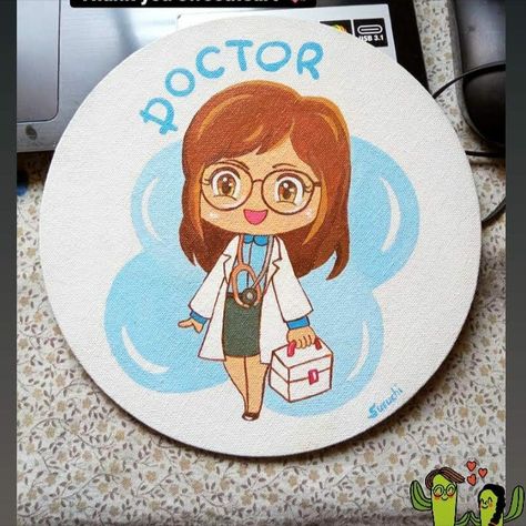 basic painting ideas Canvas Painting Ideas For Doctor, Doctors Cartoon, Doctor Painting, Doctor Cartoon, Worli Painting, Aesthetic Doctor, Model Blouse, Doctor Outfit, T Shirt Painting