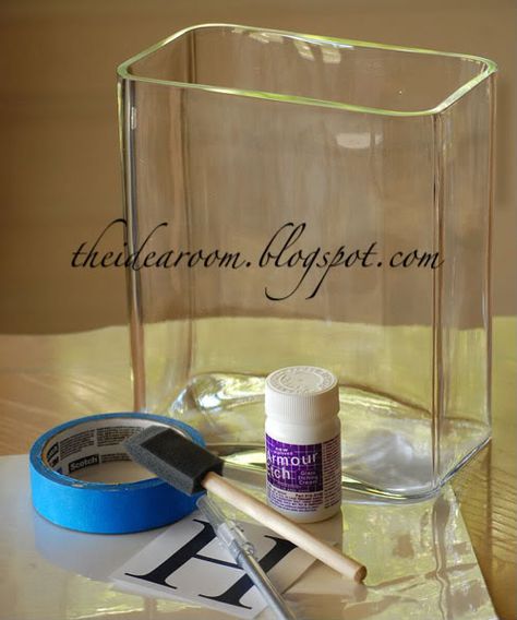 Etched Glass Projects, Glass Etching Tutorial, Idea Room, Painted Glasses, Glass Projects, Glass Blocks, Etched Glass, Jar Crafts, Crafty Craft