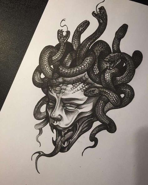 Red Snakes, Rockstar Tattoo, Medusa Artwork, Medusa Drawing, Medusa Tattoo Design, Medusa Gorgon, Medusa Art, Medusa Tattoo, Dark Art Tattoo