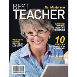 Personalized Best Teacher Magazine Cover Geography Themes, Emoticon Love, Diy Teacher Christmas Gifts, Teacher Magazine, Magazine Cover Template, Unique Teachers Gift, Teacher Personalized, End Of School Year, School Teacher Gifts