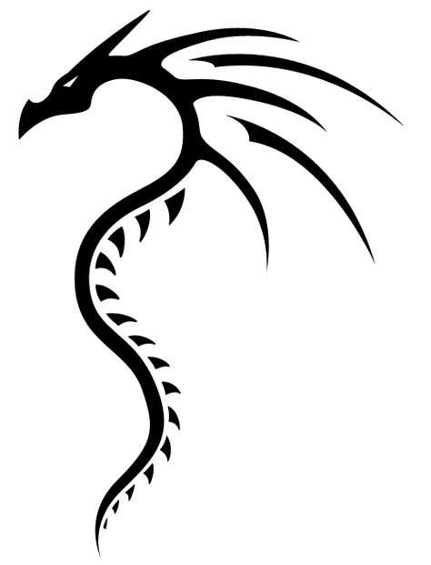 Tribal dragon 2 - ClipArt Best - ClipArt Best Dragon Henna, Dragon Tattoo Simple, Dragon Tattoo Drawing, Dragons Tattoo, Small Dragon Tattoos, Tattoo Diy, Chinese Dragon Tattoos, Yin Yang Tattoos, Design Dragon