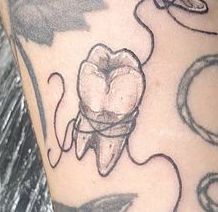 String Of Teeth Tattoo, Teeth Tattoo Ideas, Tooth Tattoo Ideas, Tooth Tattoos, Teeth Tattoo, Tooth Tattoo, Teeth Drawing, Tool Tattoo, Necklace Tattoo