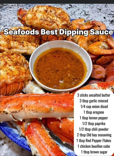 Garlic Butter Dipping Sauce, Seafood Dipping Sauce, Butter Dipping Sauce, Seafood Dish Recipes, Seafood Boil Recipes, Seafood Sauce, Boiled Food, Dipping Sauces Recipes, Crab Legs