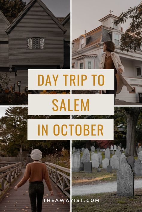 Day Trip Guide to Salem in October Halloween In Salem, Salem Massachusetts Travel, Things To Do In Salem, Day Trips From Boston, Essex Street, Massachusetts Travel, Salem Witch Trials, Salem Massachusetts, Witch Trials