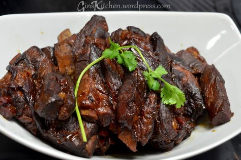 Braised Pork Soft Bones (豬軟骨) | GinsKitchen Pork Bones Recipe, Pork Neck Bones Recipe, Braising Recipes, Braised Pork Ribs, Pork Belly Slices, Asian Pork, Pork Steak, Braised Pork, Chinese Dishes