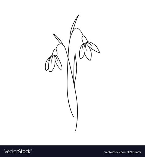 January Flower Drawing, Snow Drops Drawing, Snow Drop Flower Tattoos, Snowdrop Flower Tattoo Designs, Snow Drop Tattoo Design, Snow Drop Flower Drawing, Snow Drop Tattoos, January Snow Drop Tattoo, Snow Drops Tattoo