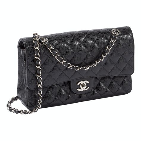 Chanel Caviar Bag, Black Chanel Purse, Chanel Cross Body Bag, Chanel Mini Flap Bag, Chanel Double Flap, Wishlist 2024, Favorite Purse, Chanel Flap Bag, Chanel Mini