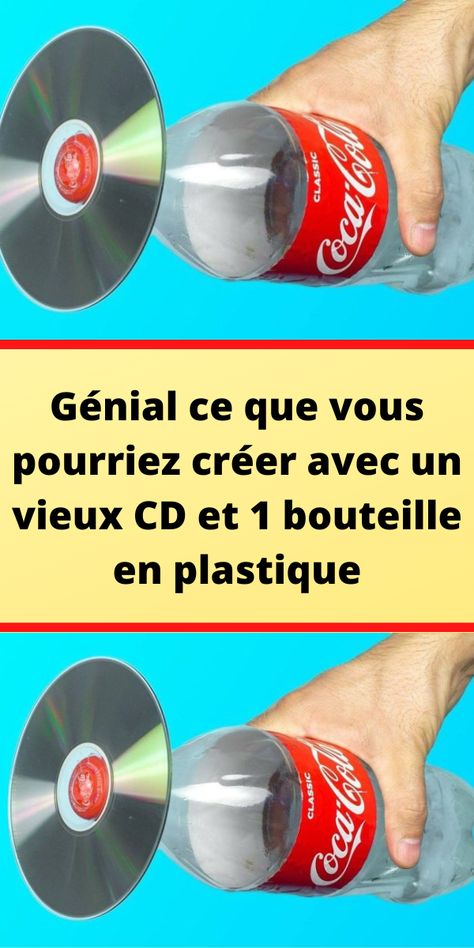 Génial ce que vous pourriez créer avec un vieux CD et 1 bouteille en plastique Recycler Diy, Audiophile, Rats, Cd, Crochet