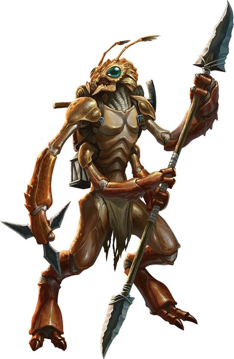 Dnd Insect Race, Thrikreen Dnd, Thri Kreen Art, Thri Kreen Dnd, Bug Humanoid, Dnd Cardboard, Dessert Kingdom, Thri Kreen, Astral Sea