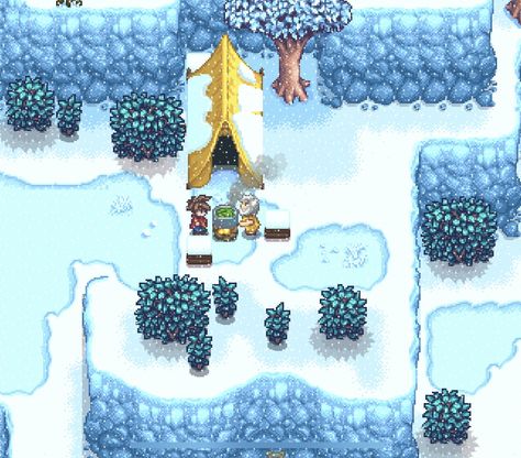 Stardew Valley Winter, Winter Environment, Pixel Art Background, Winter Background, Pixel Games, Stardew Valley, Top Down, Christmas Village, Art Background