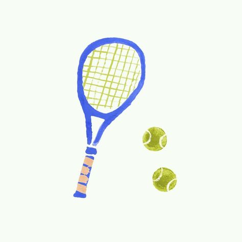 Jen b. Peters. Tennis Drawing, Tennis Posters, Tennis Art, Tennis Aesthetic, Color Club, Graphic Tshirt Design, Art Style Inspiration, Tennis Racket, Graphic Poster