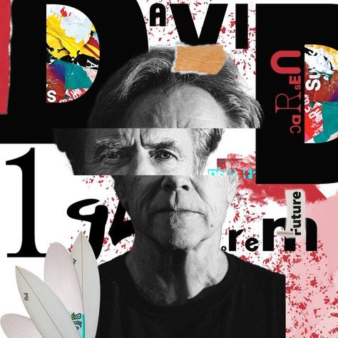 “Graphic design will save the world right after rock and roll does.” - David Carson Godfather of “grunge typography”, graphic designer David Carson is today’s muse. In the early 90s, Carson became the art director of rock and roll magazine Ray Gun where his rule-breaking style became a design trademark of the decade. His vast portfolio of work, from Armani to Nine Inch Nails to Yale University, is as inspiring as his non-conformist attitude. David Carson Work, David Carson Typography, David Carson Design, Grunge Typography, Graphic Deisgn, David Carson, Grunge Posters, Graphic Design Style, Zine Design