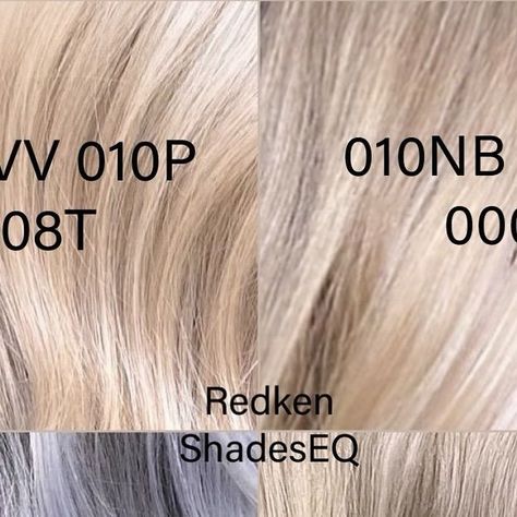 Muriel Dee on Instagram: "🌟 Blondes have more fun - (so they say) and now you can, too!    Discover the magic of Redken ShadesEQ with these four stunning blonde shades that are sure to turn heads.    From soft caramel to icy ash, there’s a blonde for every mood and style.    Which shade would you rock?   Share your favorite below! 💁‍♀️  Be sure to save for later!  #k18results #k18partner  @k18hair  @redken  #wheatonsalon #wheatonhair #modernsalon100 #Wheatonstylist #wheatoncolorist #salonlofts  #btcscrollstoppers #smallbusiness #wheatonblondes #balayagechicago #chicagobalayage #redkenformula #balayageombrehair #chicagoblonde #babylightsblonde #wheatonil #shadeseqformulas" Redken Shades Blonde Toner Formula, Cool Blonde Formula Redken, Ashy Blonde Redken Formula, Blonde Tones Chart, Redken Shades Icy Blonde Formula, Beige Blonde Formula Redken, Babylights Blonde, Sandy Blonde Hair, Blondes Have More Fun