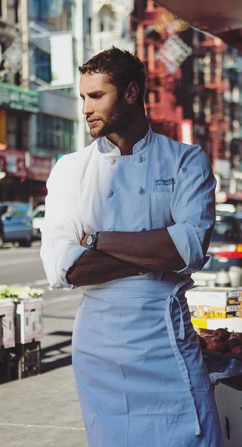 Franco Norhal attended culinary school and opened a restaurant in Lima; Baby Brasa will be his first New York establishment. Chef Pictures, Chef Styles, Cooking Photography, Opening A Restaurant, Chef Wear, Restaurant Photography, Work Uniforms, Actrices Hollywood, Chef Life