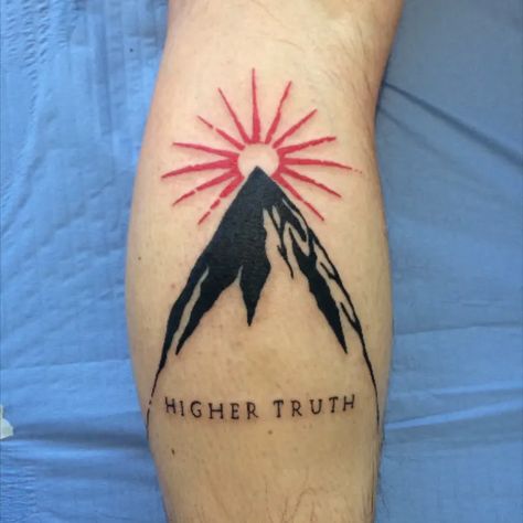 Tattoo uploaded by m_artax | A tribute to Chris Cornell #apprentice #tattooapprentice #apprenticeship #Black #blackwork #blackink #red #red #sun #mountain | 381892 | Tattoodo Chris Cornell Tattoo, Punk Tattoo, Mountain Drawing, Fire Tattoo, Tattoo Apprentice, Book Tattoo, Music Tattoos, Sun Tattoo, Musical Band