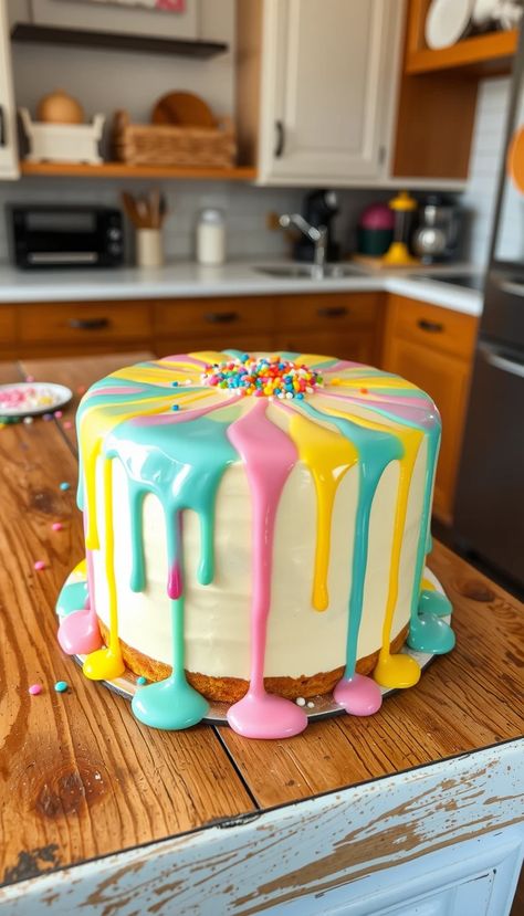 27 Creative Cake Ideas with Icing to Wow Your Guests - CakeIdeasNow Decorating Cakes For Beginners, Cake Icing Ideas, Baking Beginner, Drip Icing, Creative Cake Ideas, Buttercream Techniques, Icing Ideas, Piping Techniques, Simple Cake Designs