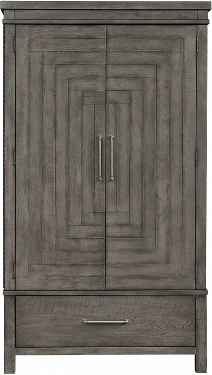 Liberty Furniture Bedroom Armoire 406-BR-ARM - Grossman Furniture - Philadelphia, PA Farmhouse Armoire, Entertainment Wall Units, Farmhouse Dresser, Modern Farmhouse Table, Next Furniture, Bedroom Armoire, Block Style, Liberty Furniture, Furniture Bedroom