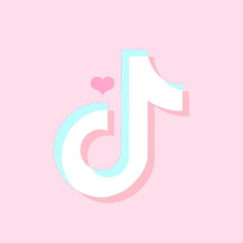 Custom Icons Pink, Pink Tiktok Logo, Pink Icons For Apps, Pink Tiktok, Pastel Pink Icons:), Tiktok Logo, Heart App, Pastel Icons, Kawaii App