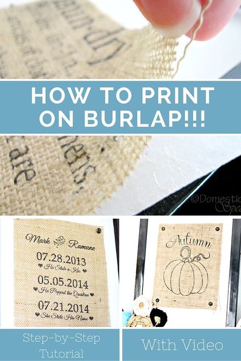 Print On Burlap, Print Labels, Burlap Ideas, Burlap Signs, Laundry Sign, Burlap Projects, Printing On Burlap, Burlap Crafts, Fabric Book