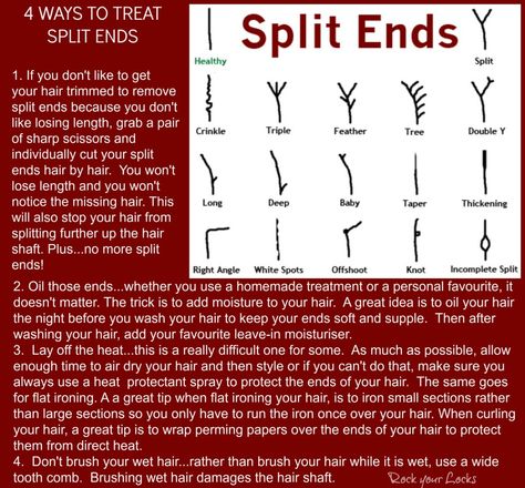 How to treat split ends Dry Split Ends Remedies, How To Heal Split Ends, Spilt Ends How To Get Rid Of, Split Ends Trimming, Cosmetology Instructor, Hair Knowledge, Salon Tips, Curly Tips, Trim Your Own Hair