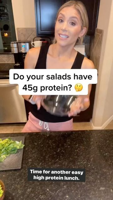 Protein Salad Meal Prep, Protein For Salads Lunch Ideas, Keto Lunch Prep For The Week, Healthy Work Meal Prep, Salad Mix Ideas, Easy Cold Lunches For Work High Protein, Macro Salad Recipes, Dietician Meals, High Volume Salad