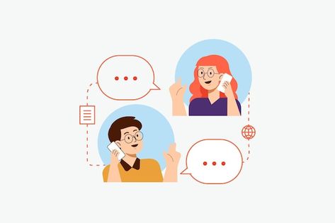 People Using Phone Illustration, Talking On Phone Illustration, Talking On The Phone Drawing, Phone Art Drawing, Phone Call Drawing, Talking On The Phone Illustration, Phone Call Illustration, Calling Illustration, Conversation Poster