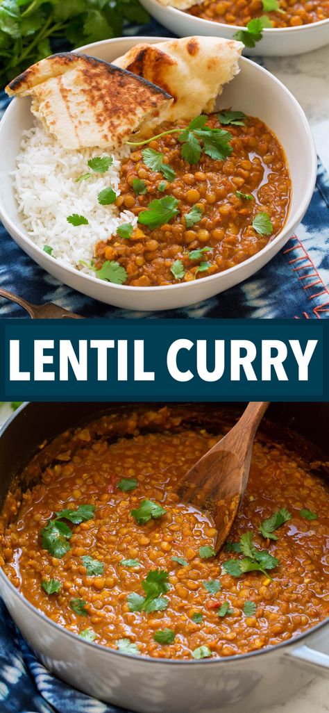 Lentil Recipes Indian, Creamy Coconut Sauce, Lentil Curry Recipes, Lentils Recipe, Coconut Sauce, Curry Dishes, Lentil Curry, Lentil Recipes, Cooking Classy