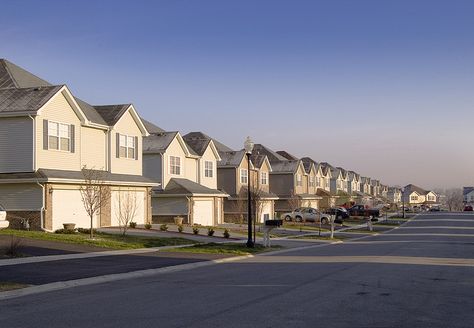 suburban street Perfect Suburban Neighborhood, Suburban Neighborhood Aesthetic, Exterior Home Paint Colors, American Suburban House, Home Paint Colors, Neighborhood Street, Rattan Accent Chair, Suburban Street, Suburban Neighborhood