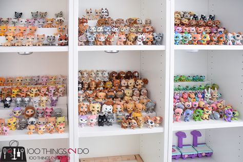 Lol Collection Display, Lps Storage Ideas, Lps Display Ideas, Lps Collection Display, Pet Shop Display, Lps Display, Toy Shop Display, Tiered Cupcake Stand, Toy Collection Room