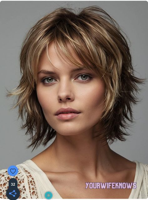 Haircuts For Medium Length Hair, Short Shag Haircuts, Shaggy Short Hair, Layered Haircuts For Medium Hair, Short Shag Hairstyles, Messy Short Hair, Haircuts For Medium Hair, Edgy Hair, Short Hair Haircuts