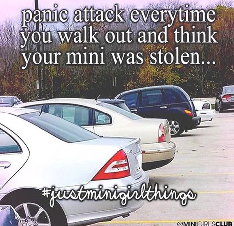 O my. Hahaha.  Nor funny..happens to me all the time. Mini Cooper Quotes, New Mini Cooper, Mini Cooper R56, Mini Jeep, Car Jokes, Mini Cooper Clubman, Mini Copper, Mini Countryman, Mini Clubman