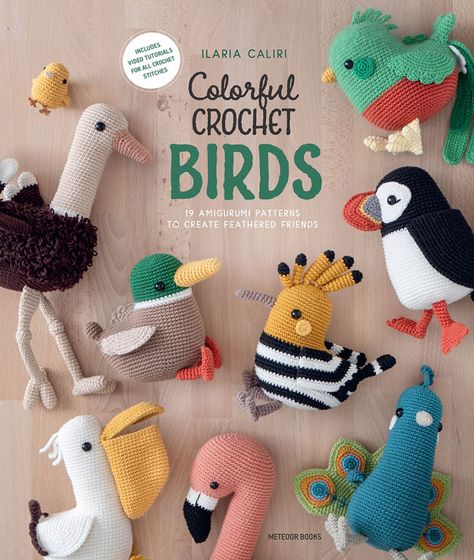 Colorful Crochet Birds book by Ilaria Caliri (Airali design) includes patterns to make 19 amigurumi birds. A stitch guide and expert tips! Crochet Bird Patterns, Crochet Birds, Colorful Crochet, Crochet Diy, Crochet Books, Crochet Kit, Bird Patterns, Crochet Bunny, Dog Sweaters